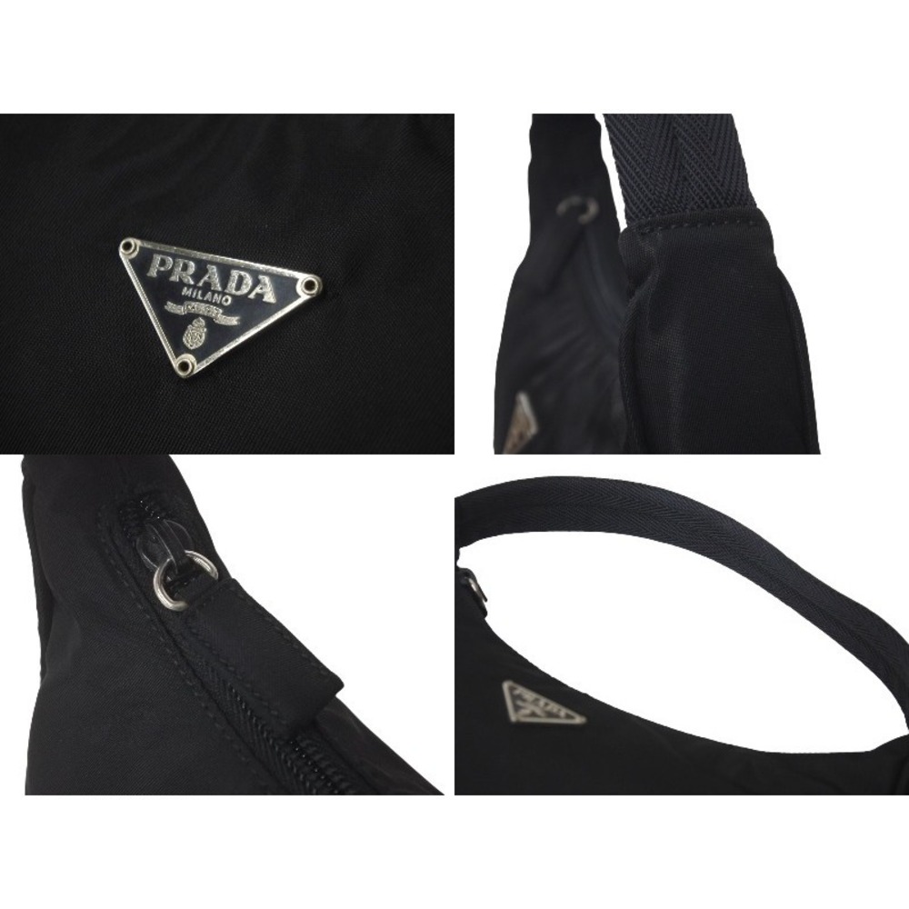 Prada Handbag Black Triangle Logo Hobo - Picture 8 of 10